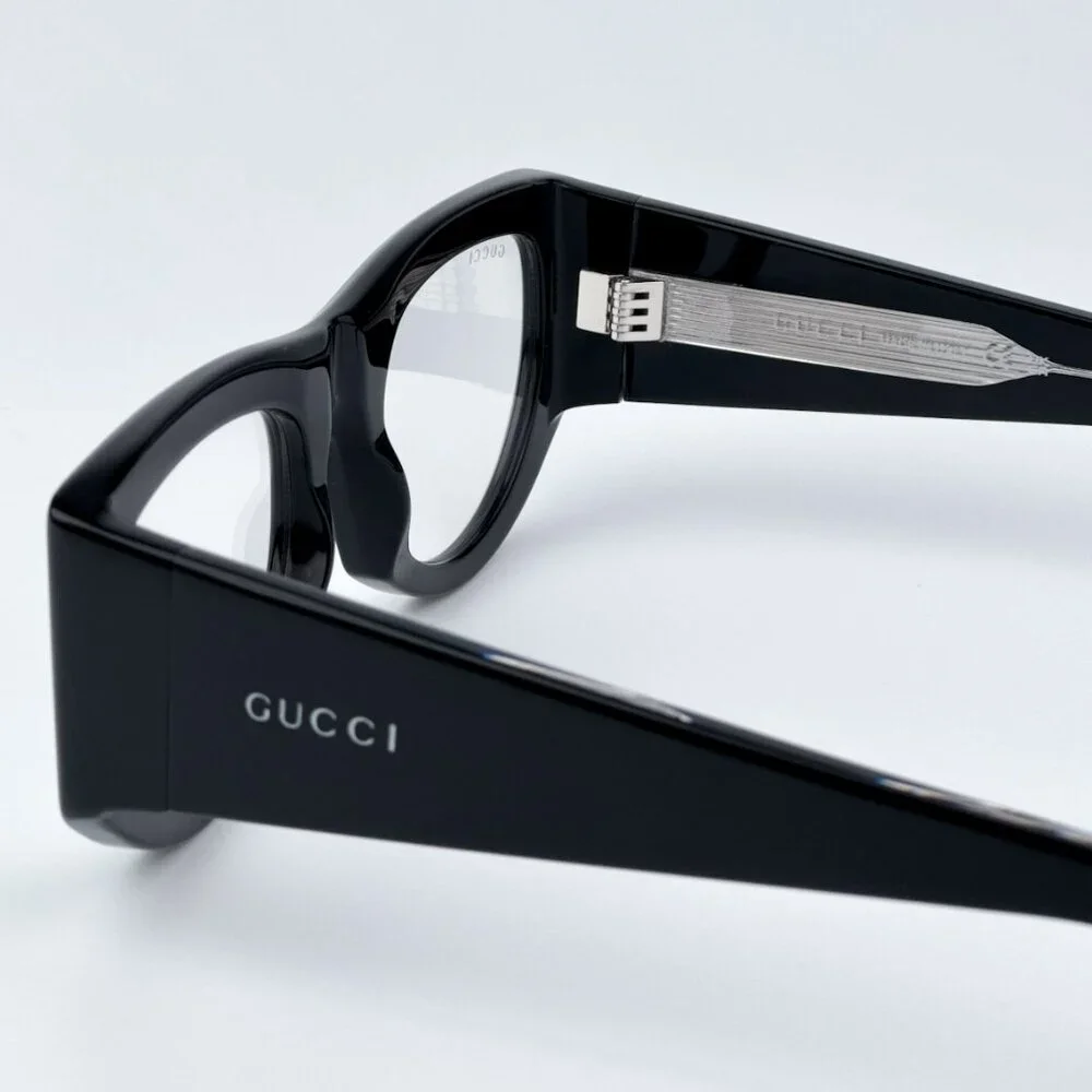 Gucci Men BRAND NEW Sunglasses Black Transparent Rectangular GG1917S 002